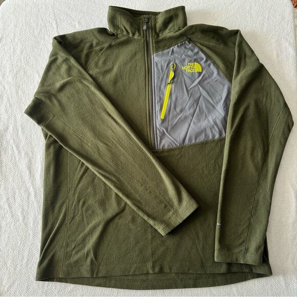 The North Face Mens Flashdry Fleece 1/2 zip Pullover Sweater Jacket Coat Sz L - Picture 1 of 7